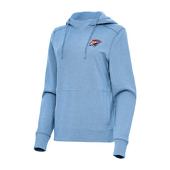 Heather Powder Blue Oklahoma City Thunder Antigua Women's Justice Pullover Hoodie | NBA