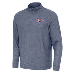 Heather Navy Oklahoma City Thunder Antigua Subtle Quarter-Zip Sweatshirt | NBA