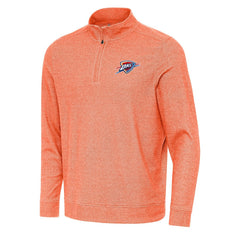 Heather Orange Oklahoma City Thunder Antigua Subtle Quarter-Zip Sweatshirt | NBA