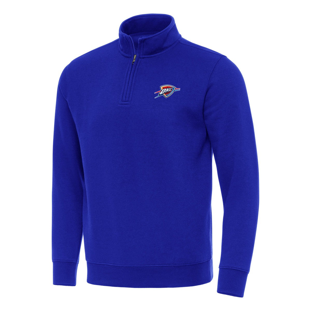 Royal Oklahoma City Thunder Antigua Victory Quarter-Zip Mock Sweatshirt | NBA