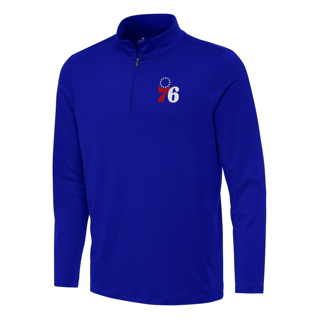 Royal Philadelphia 76ers Antigua Reprocess Quarter-Zip Top | NBA