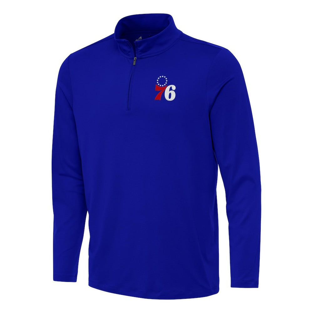 Royal Philadelphia 76ers Antigua Reprocess Quarter-Zip Top | NBA