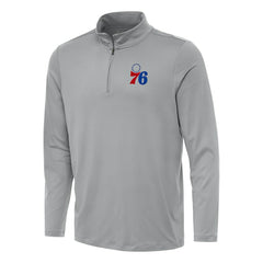 Gray Philadelphia 76ers Antigua Reprocess Quarter-Zip Top | NBA