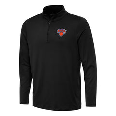 Black New York Knicks Antigua Reprocess Quarter-Zip Top | NBA