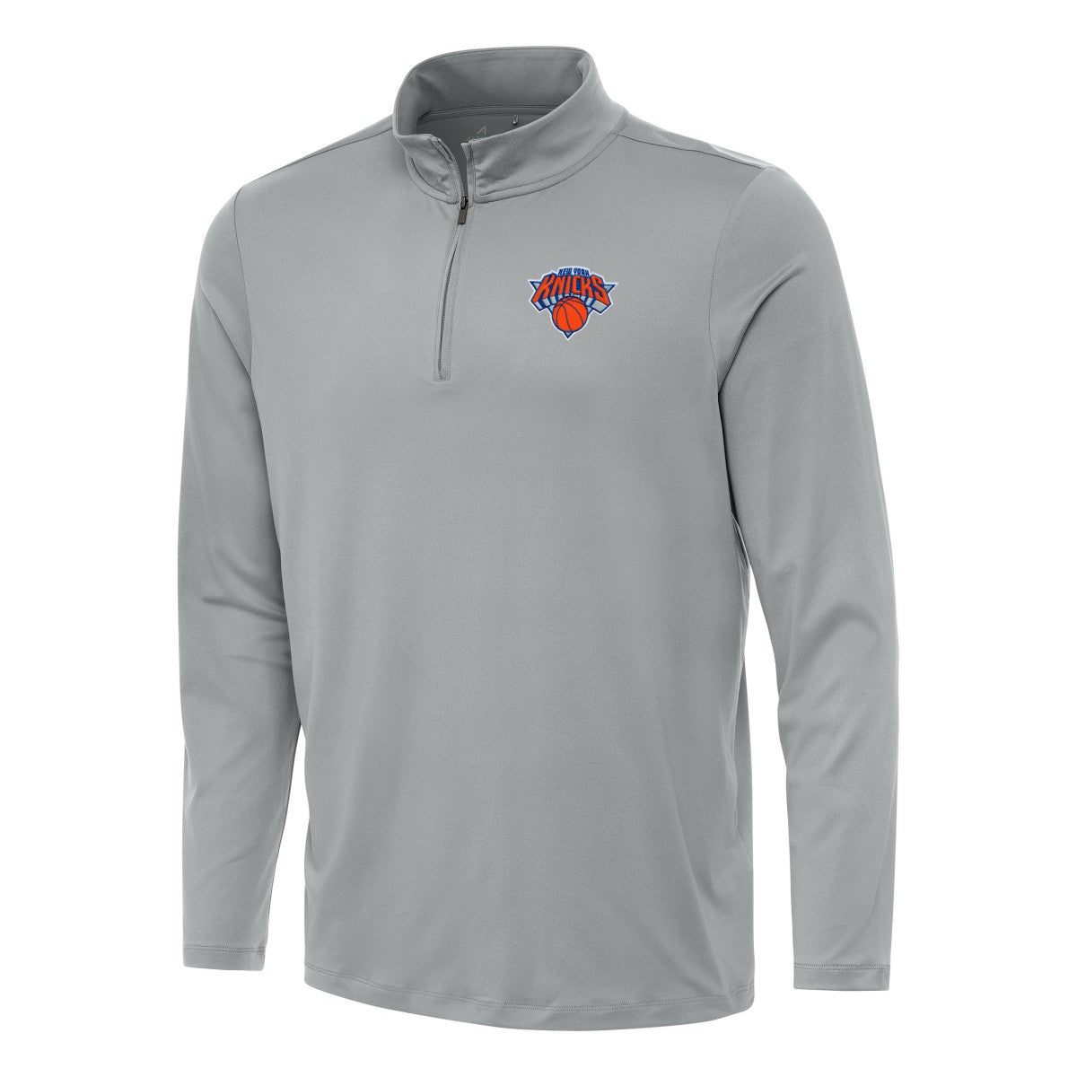 Gray New York Knicks Antigua Reprocess Quarter-Zip Top | NBA