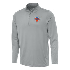 Gray New York Knicks Antigua Reprocess Quarter-Zip Top | NBA