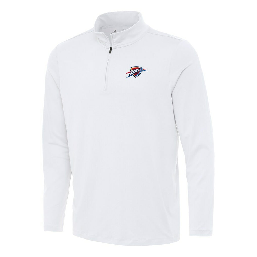 White Oklahoma City Thunder Antigua Reprocess Quarter-Zip Top | NBA