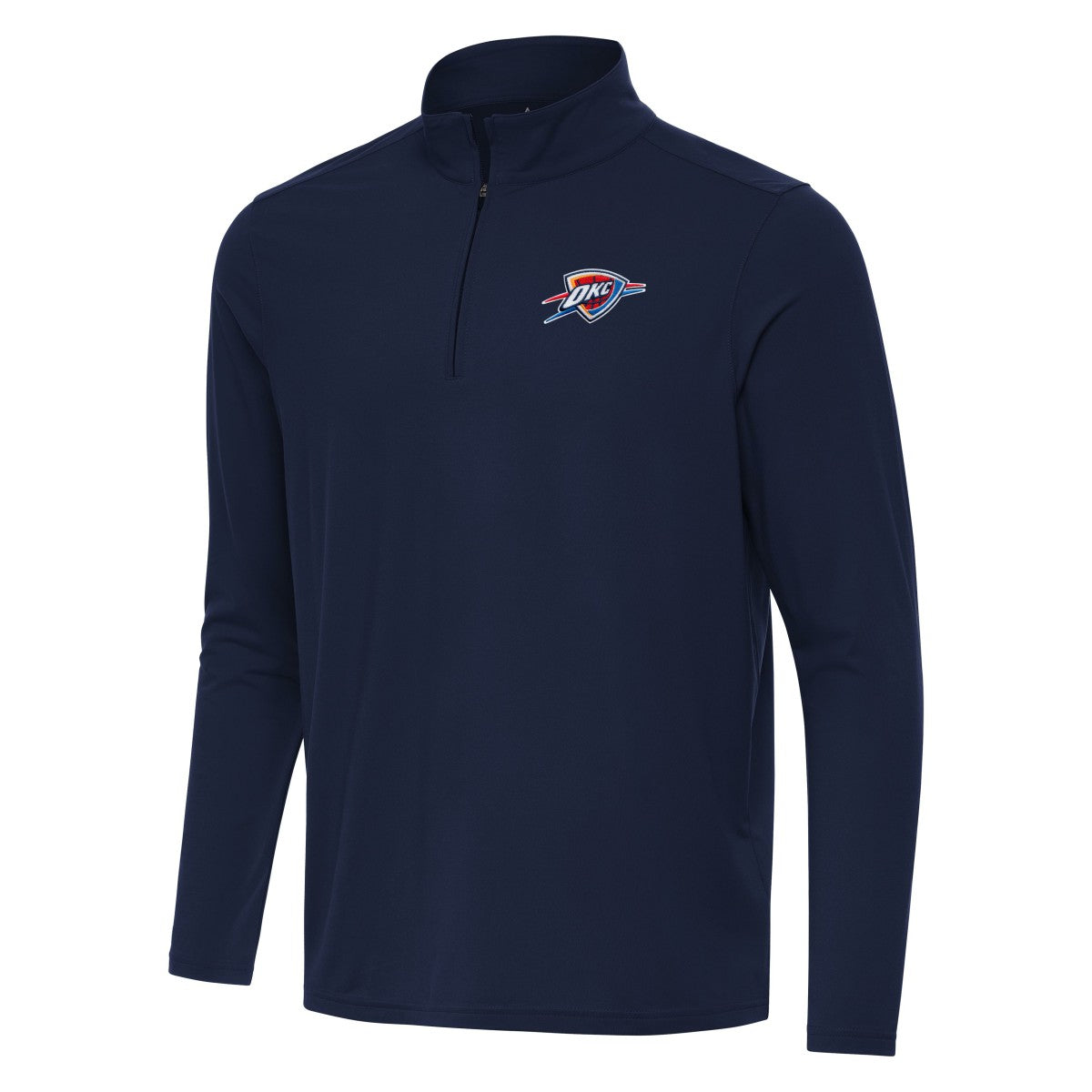 Navy Oklahoma City Thunder Antigua Intent Quarter-Zip Top | NBA