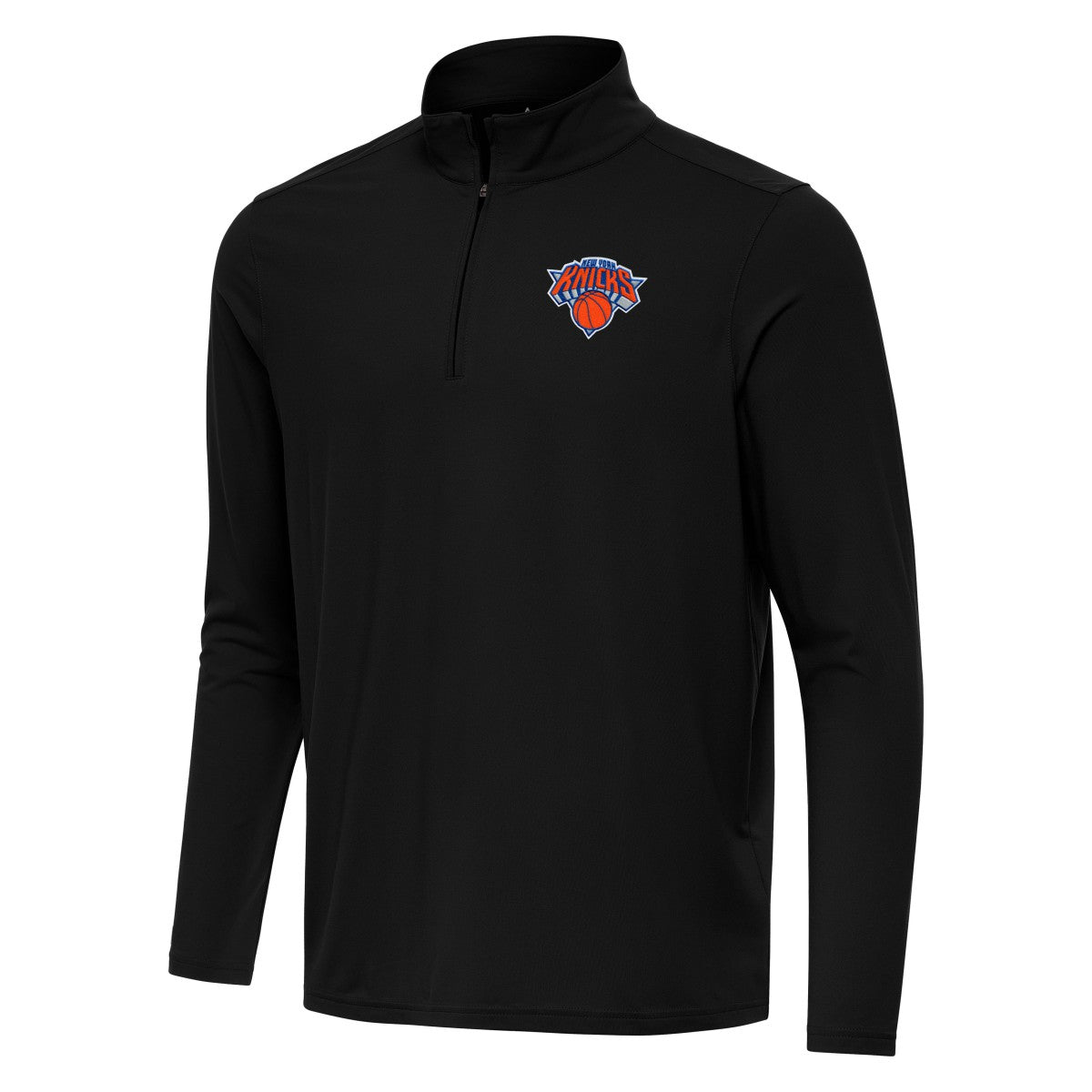 Black New York Knicks Antigua Intent Quarter-Zip Top | NBA