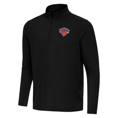 Black New York Knicks Antigua Intent Quarter-Zip Top | NBA