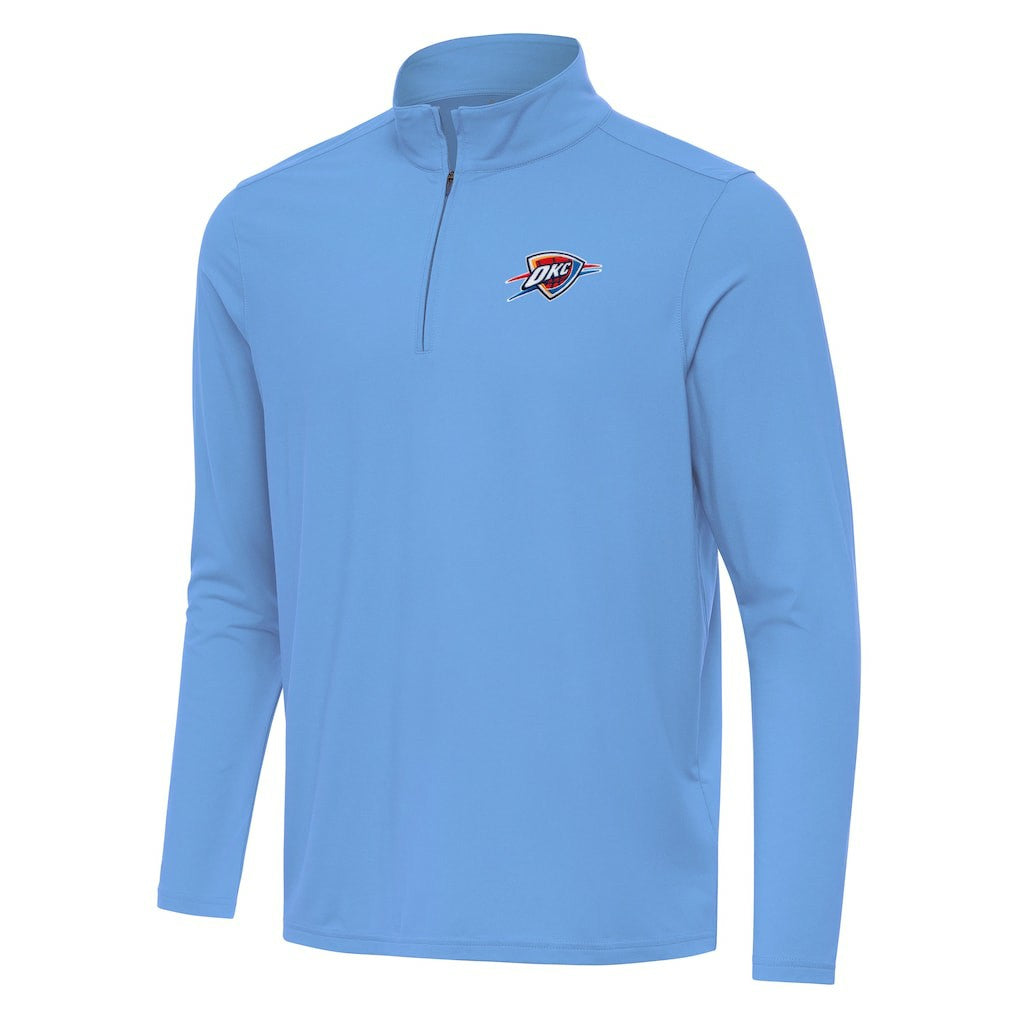 Powder Blue Oklahoma City Thunder Antigua Intent Quarter-Zip Top | NBA