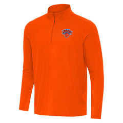 Orange New York Knicks Antigua Intent Quarter-Zip Top | NBA