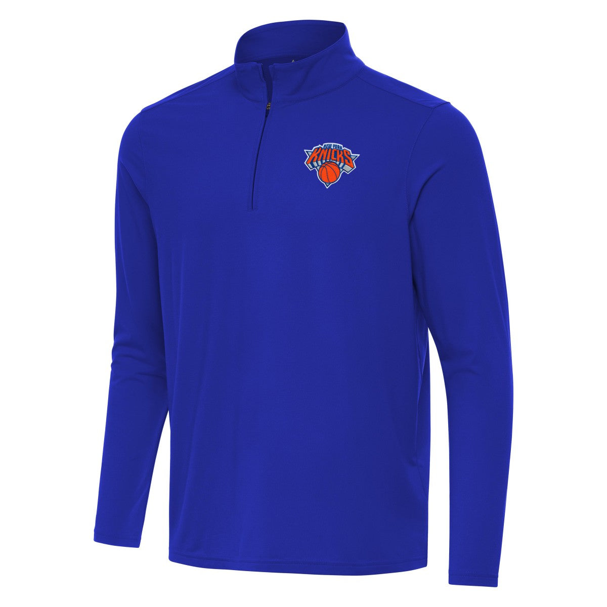 Royal New York Knicks Antigua Intent Quarter-Zip Top | NBA