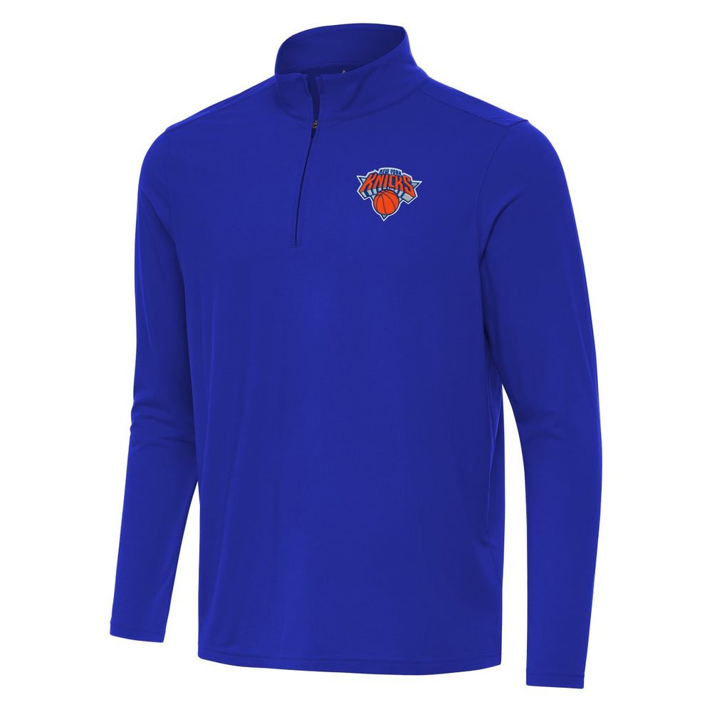 Royal New York Knicks Antigua Intent Quarter-Zip Top | NBA