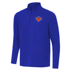 Royal New York Knicks Antigua Intent Quarter-Zip Top | NBA