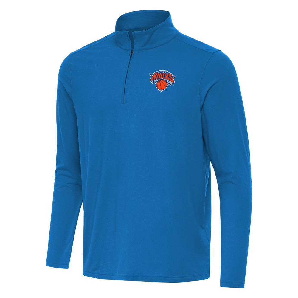 Blue New York Knicks Antigua Intent Quarter-Zip Top | NBA