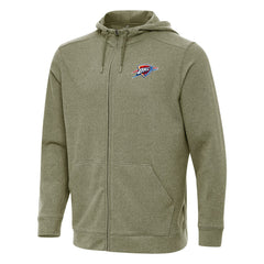 Olive Oklahoma City Thunder Antigua Effortless Full-Zip Hoodie Jacket | NBA