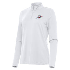 White Oklahoma City Thunder Antigua Women's Reprocess Quarter-Zip Top | NBA