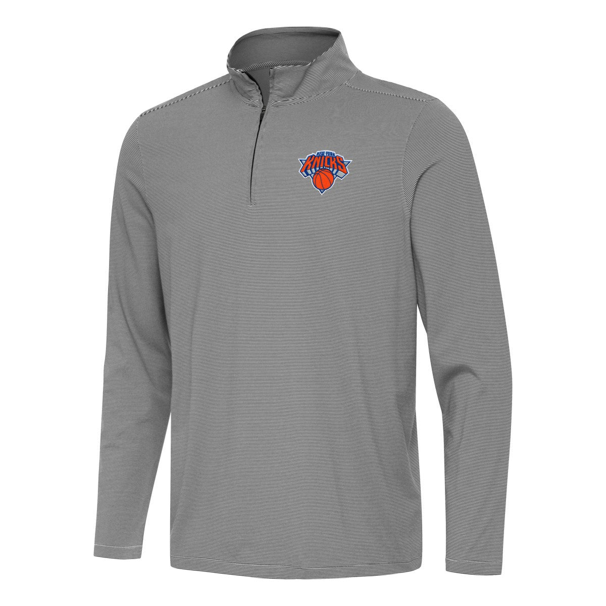 Black New York Knicks Antigua Twine Quarter-Zip Top | NBA