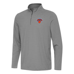 Black New York Knicks Antigua Twine Quarter-Zip Top | NBA