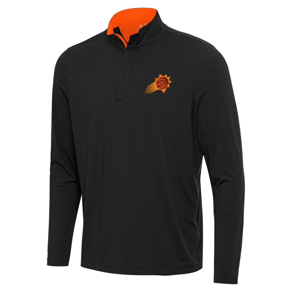 Black/Orange Phoenix Suns Antigua Content Quarter-Zip Top | NBA