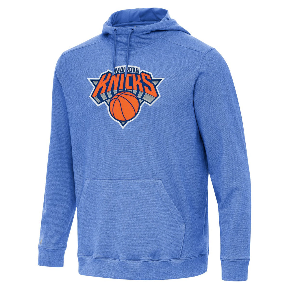 Heather Blue New York Knicks Antigua Cloud Pullover Hoodie | NBA
