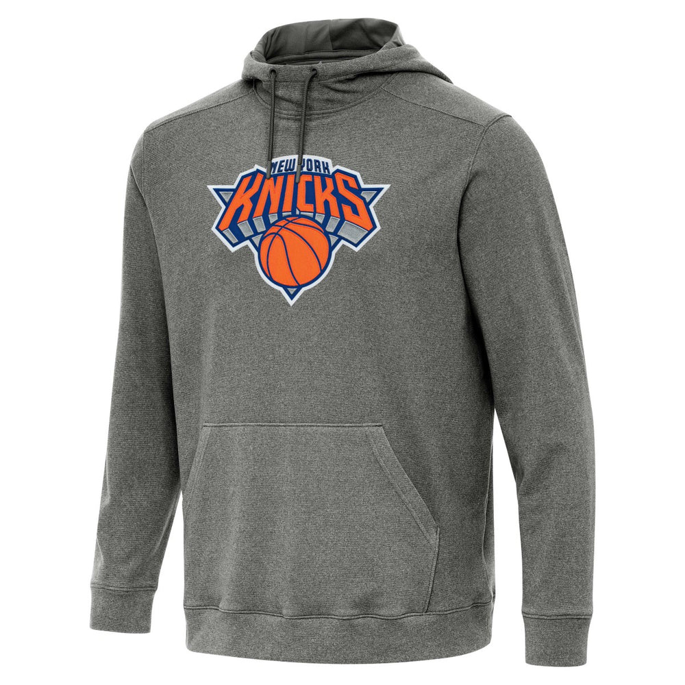 Heather Black New York Knicks Antigua Cloud Pullover Hoodie | NBA