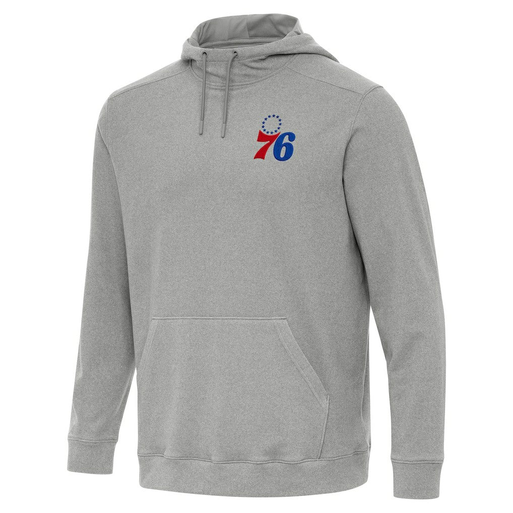 Heather Gray Philadelphia 76ers Antigua Cloud Pullover Hoodie | NBA