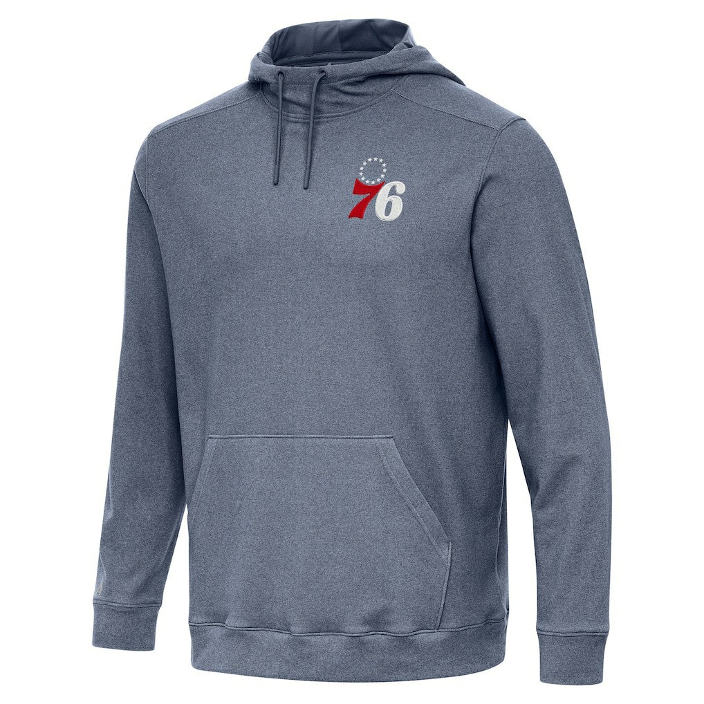 Heather Navy Philadelphia 76ers Antigua Cloud Pullover Hoodie | NBA