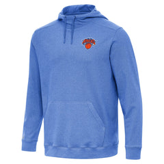 Heather Blue New York Knicks Antigua Cloud Pullover Hoodie | NBA