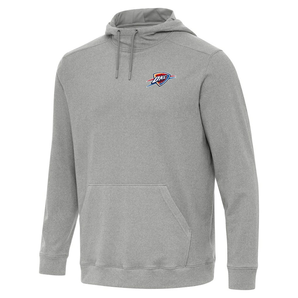 Heather Gray Oklahoma City Thunder Antigua Cloud Pullover Hoodie | NBA
