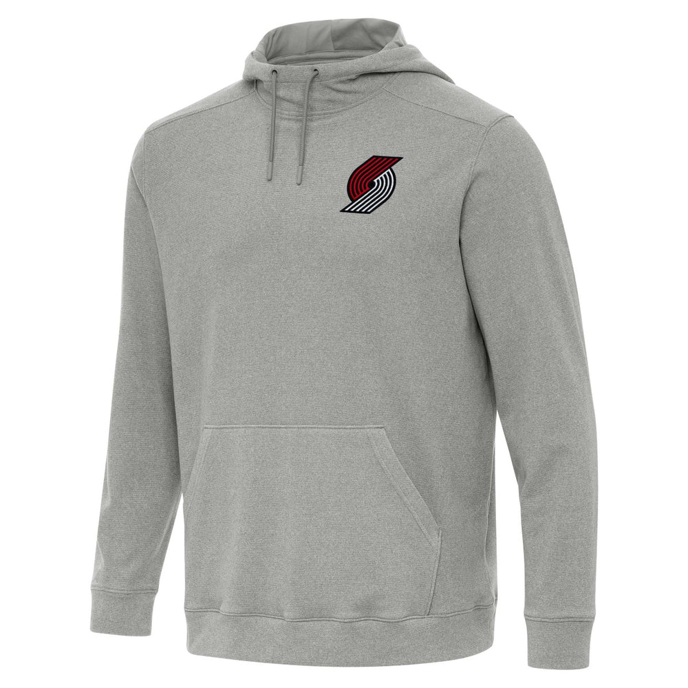Heather Gray Portland Trail Blazers Antigua Cloud Pullover Hoodie | NBA