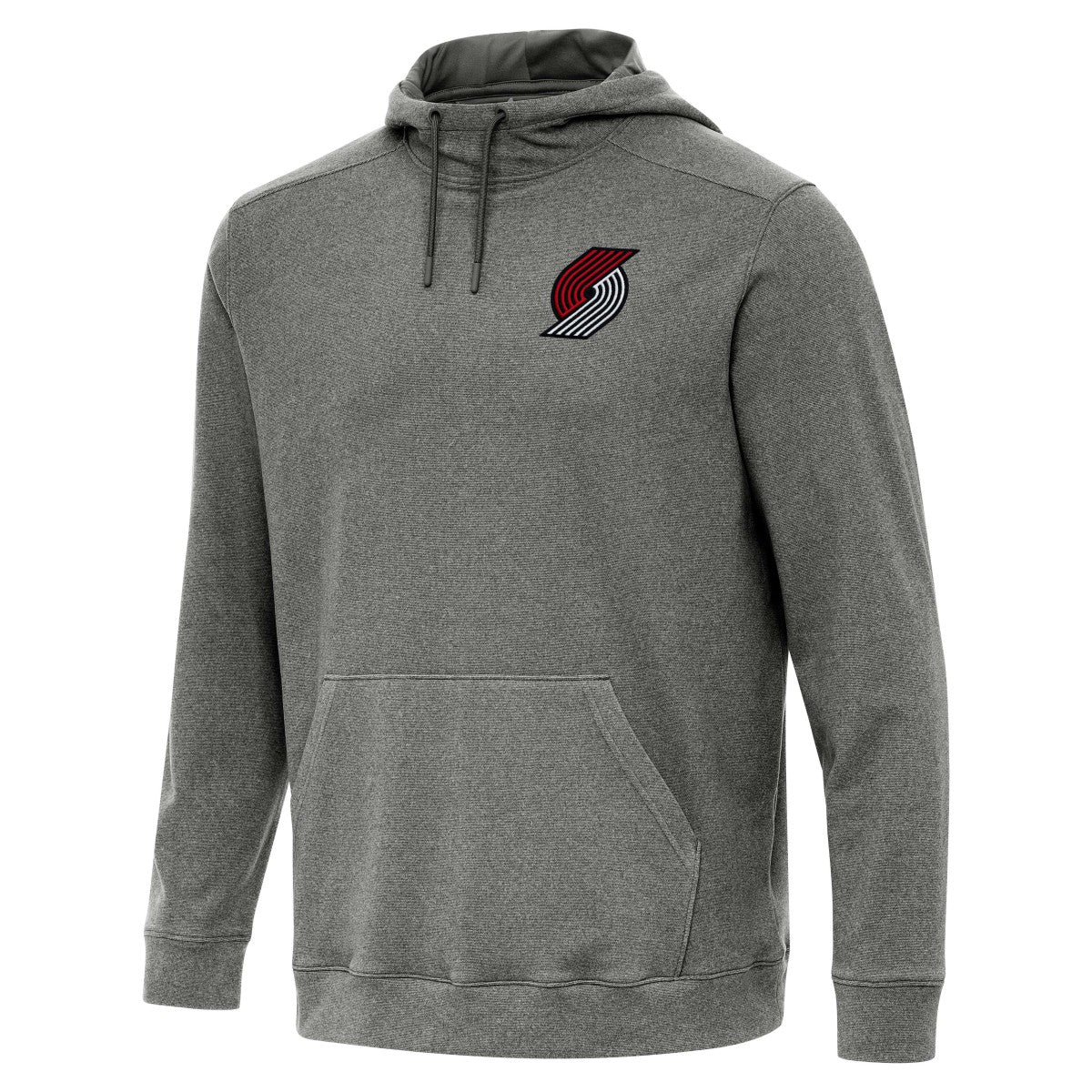 Heather Black Portland Trail Blazers Antigua Cloud Pullover Hoodie | NBA