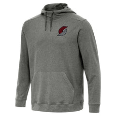 Heather Black Portland Trail Blazers Antigua Cloud Pullover Hoodie | NBA