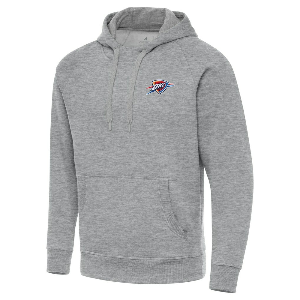 Heather Gray Oklahoma City Thunder Antigua Big & Tall Victory Raglan Pullover Hoodie | NBA