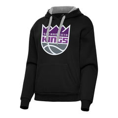 Black Sacramento Kings Antigua Women's Victory Pullover Hoodie | NBA