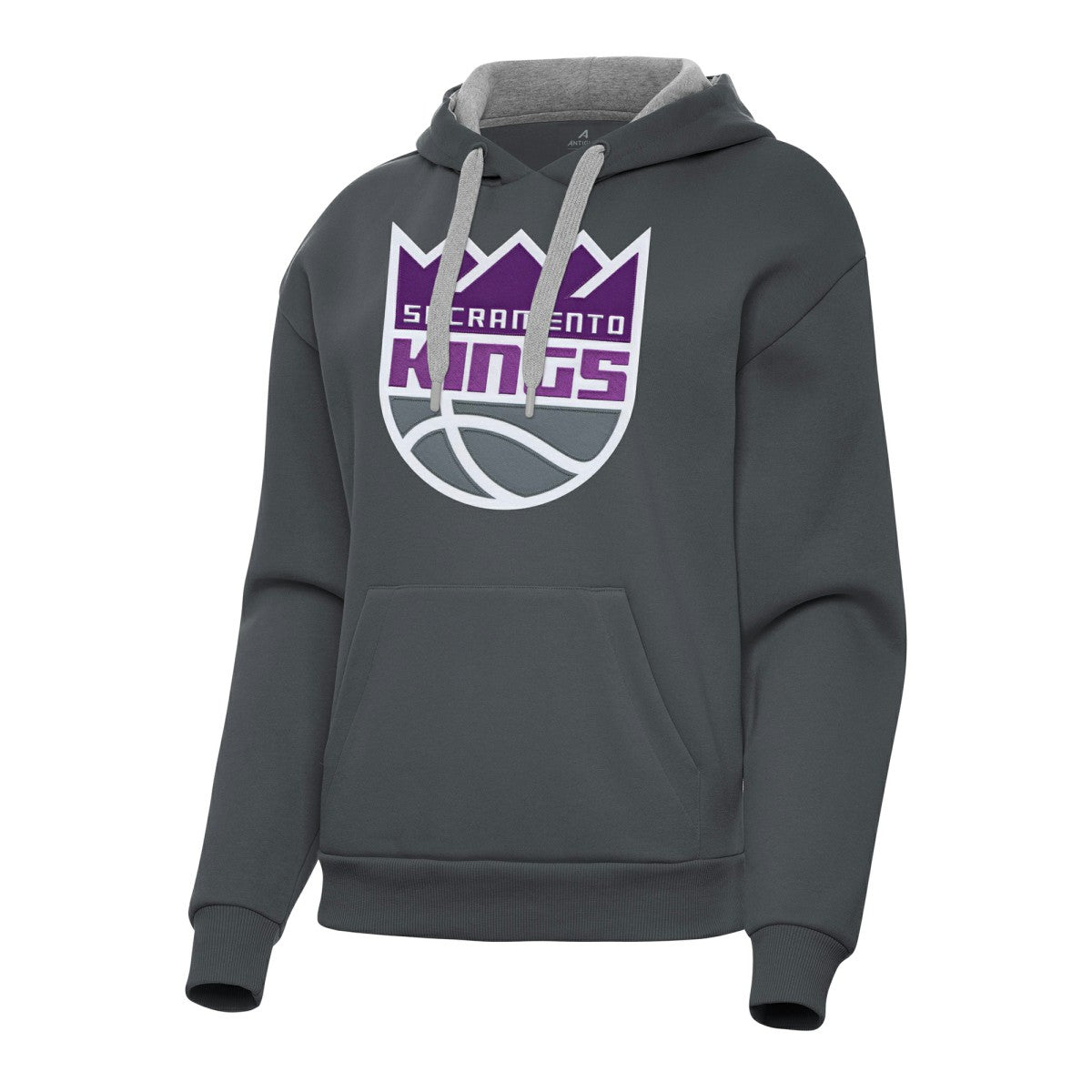 Charcoal Sacramento Kings Antigua Women's Victory Pullover Hoodie | NBA