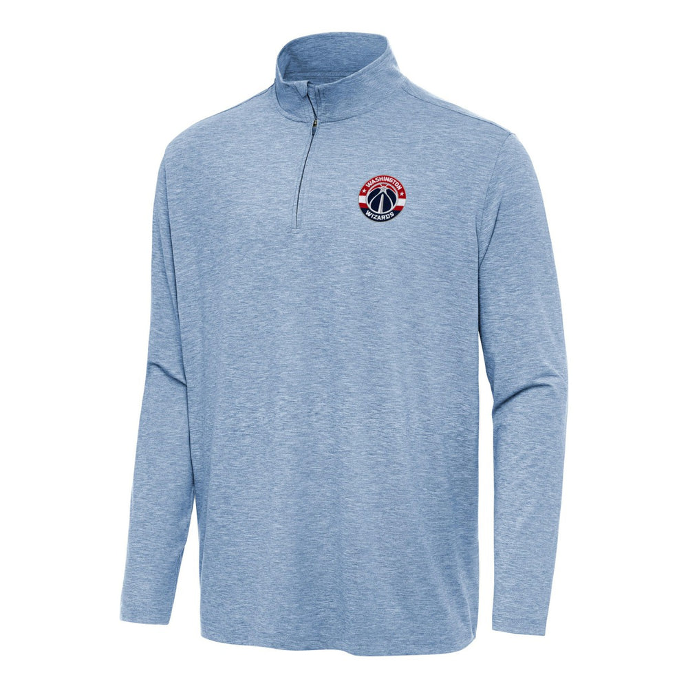 Heather Aqua Washington Wizards Antigua Hunk Quarter-Zip Top | NBA