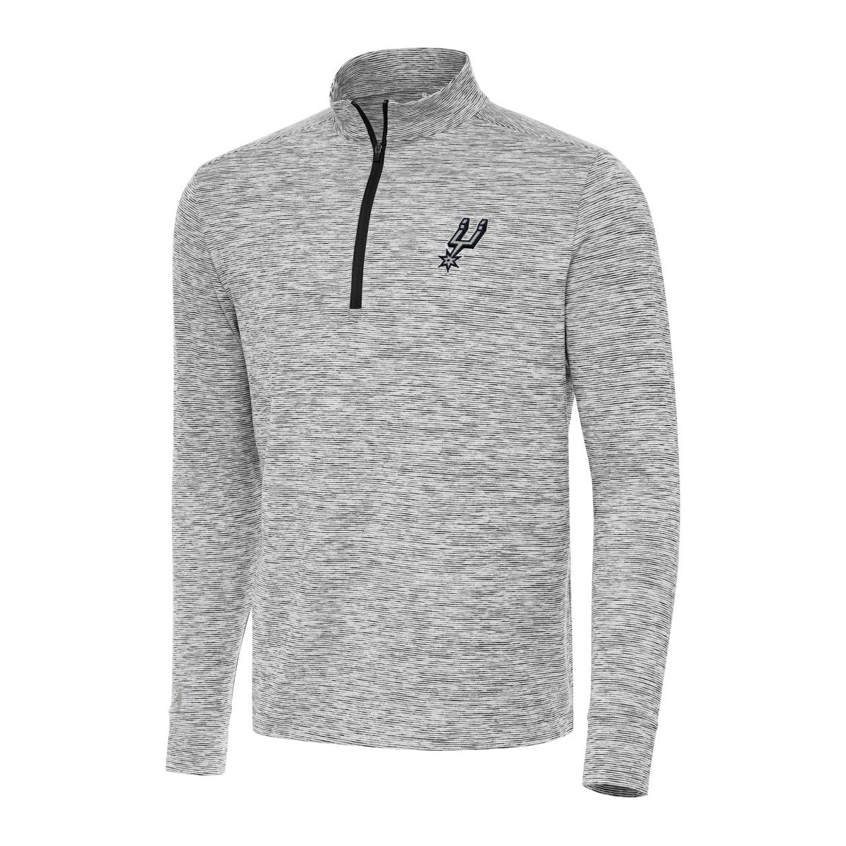 Black San Antonio Spurs Antigua Cause Quarter-Zip Top | NBA