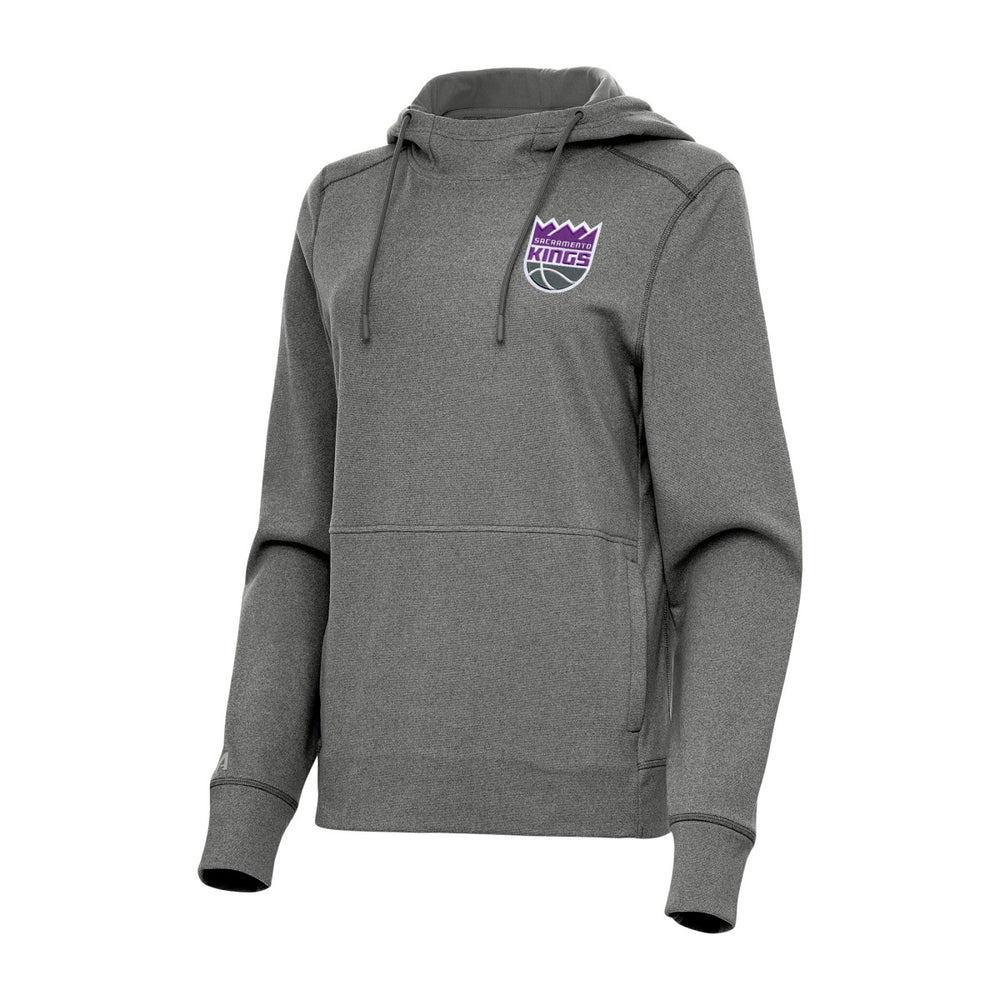 Heather Charcoal Sacramento Kings Antigua Women's Justice Pullover Hoodie | NBA