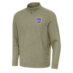 Olive Sacramento Kings Antigua Subtle Quarter-Zip Sweatshirt | NBA