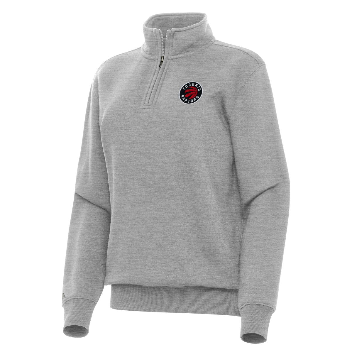 Heather Gray Toronto Raptors Antigua Women's Victory Quarter-Zip Sweatshirt | NBA