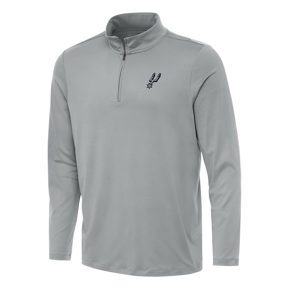 Gray San Antonio Spurs Antigua Reprocess Quarter-Zip Top | NBA