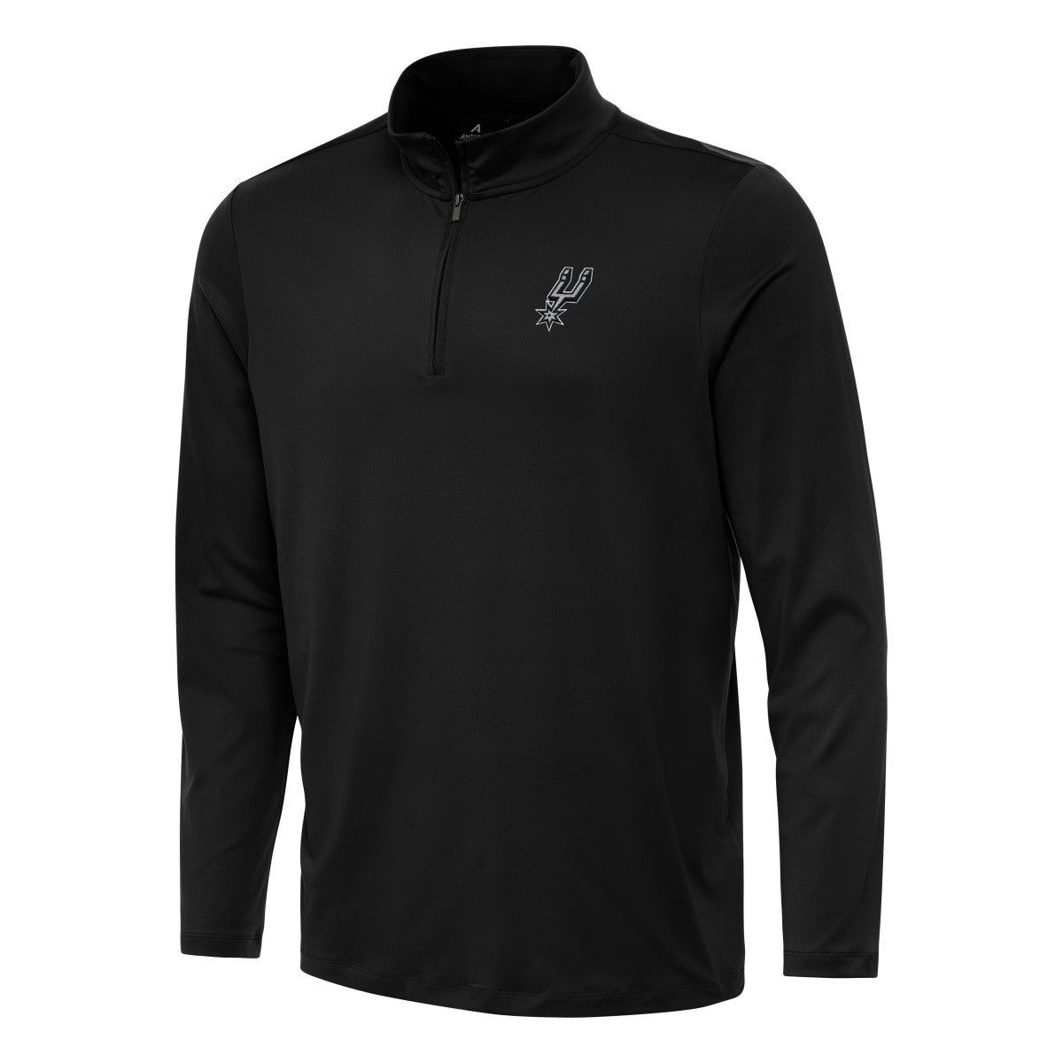 Black San Antonio Spurs Antigua Reprocess Quarter-Zip Top | NBA