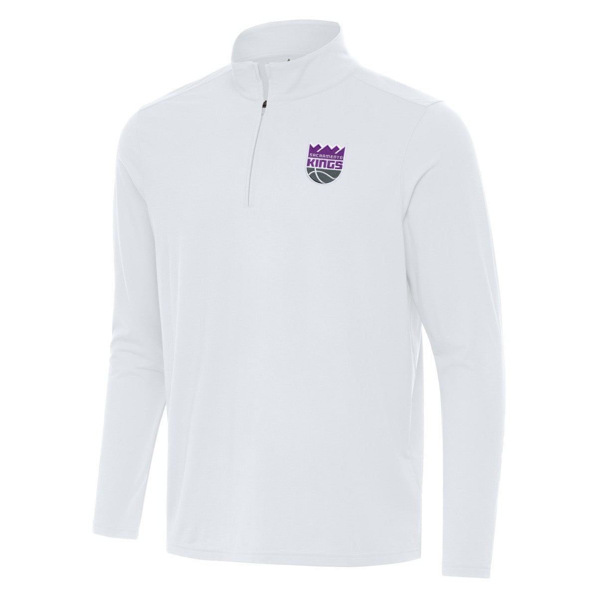 White Sacramento Kings Antigua Intent Quarter-Zip Top | NBA