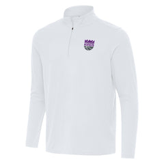 White Sacramento Kings Antigua Intent Quarter-Zip Top | NBA