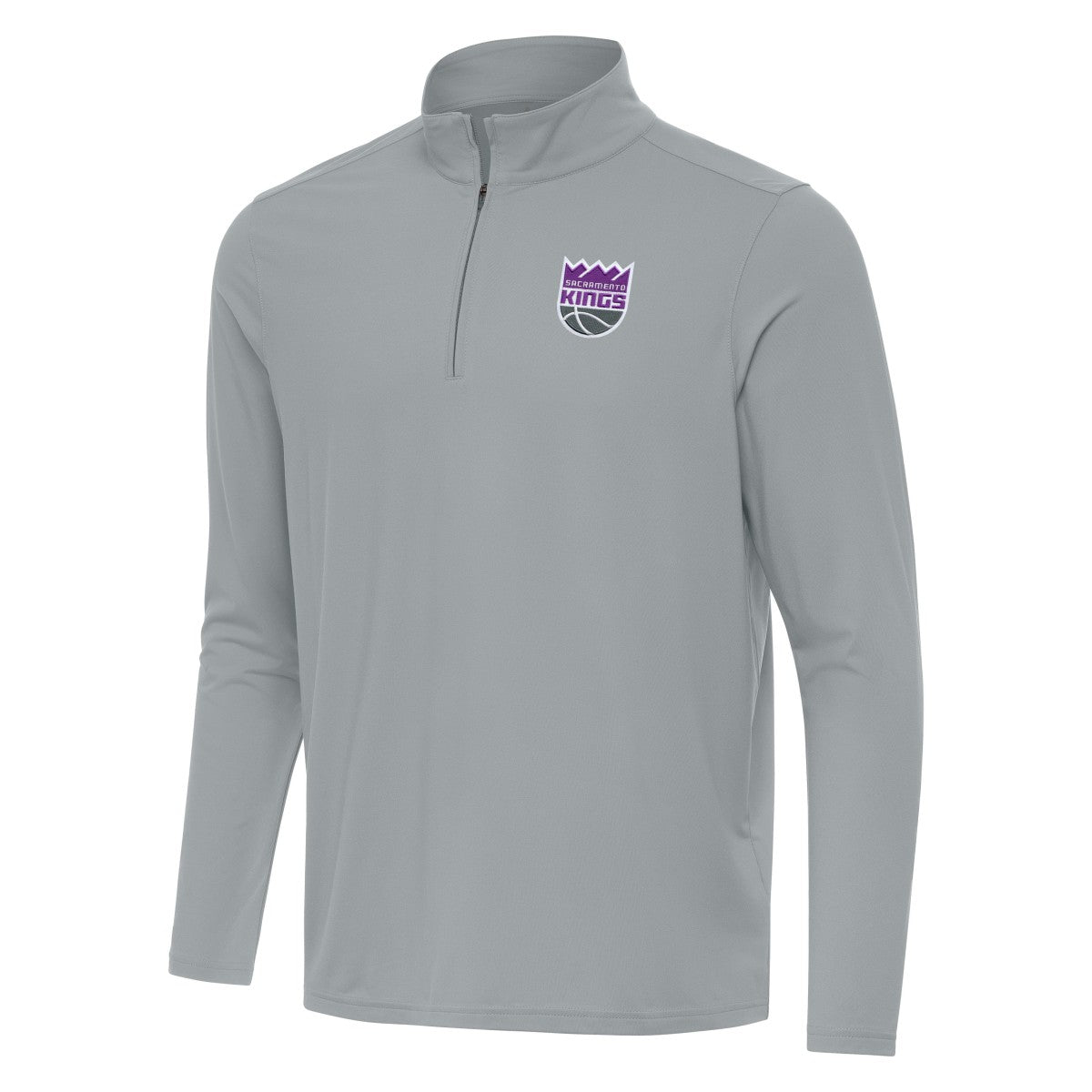 Gray Sacramento Kings Antigua Intent Quarter-Zip Top | NBA