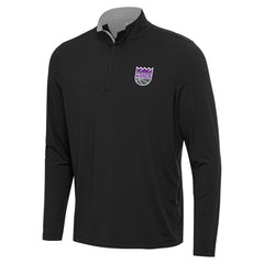 Black/Gray Sacramento Kings Antigua Content Quarter-Zip Top | NBA