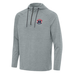 Heather Gray Washington Wizards Antigua Spikes Raglan Quarter-Zip Hoodie | NBA