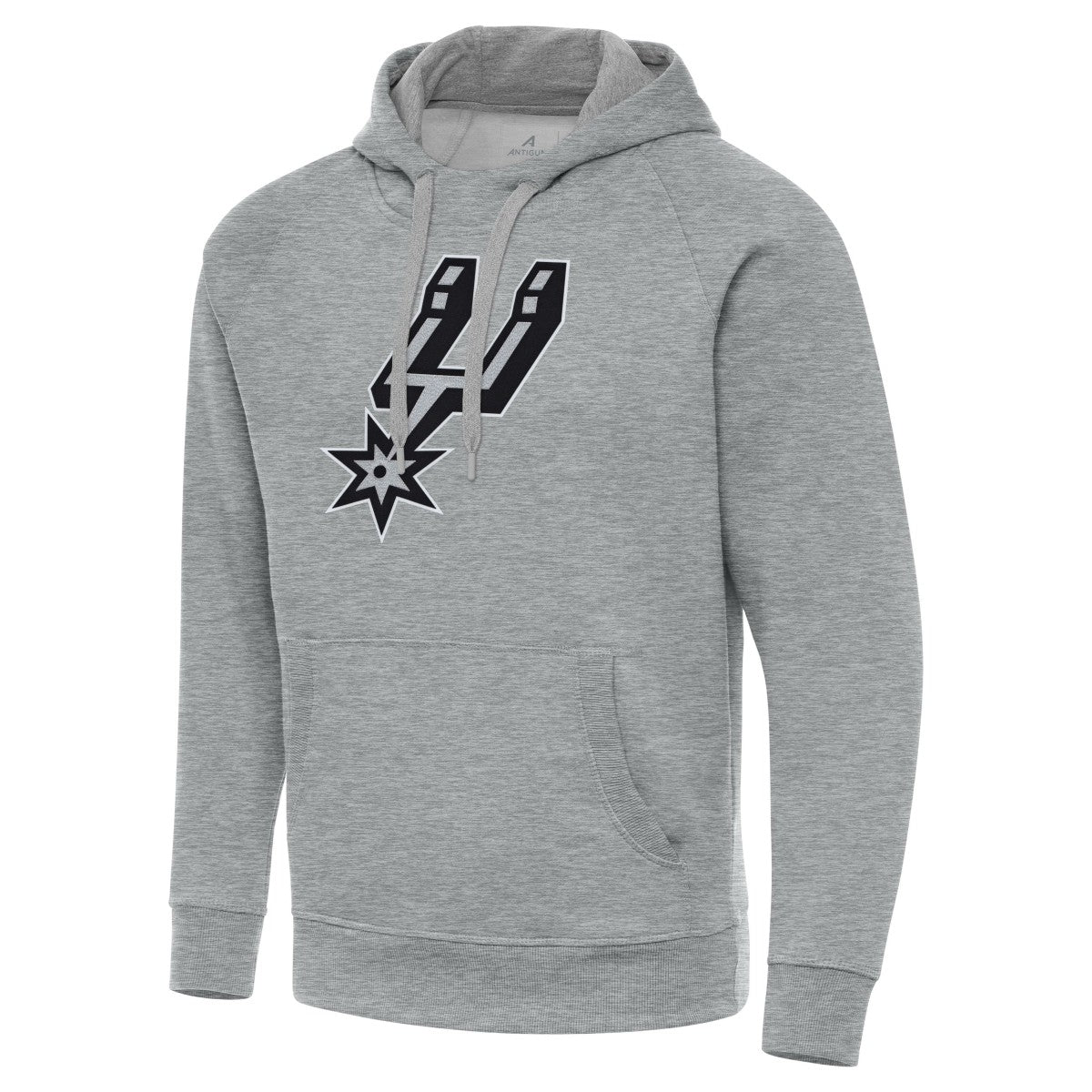 Heather Gray San Antonio Spurs Antigua Big & Tall Victory Raglan Pullover Hoodie | NBA